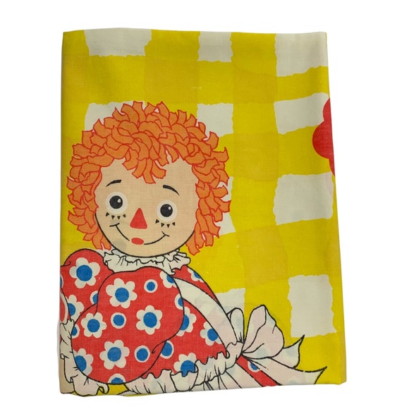 Vintage Raggedy Ann and Andy 1970s Pillowcase by Bobbs-Merrill Co. - Picture 3 of 11